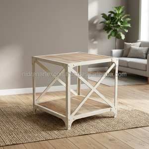 Modern Farmhouse-Style Industrial Vintage Coffee <b>Table</b> Iron Extendable Adjustable Paint Finish Living Room Furniture <b>Dining</b> Bar - Product Image 2