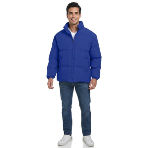 Men's Stand Collar Winter <b>Waterproof</b> <b>Padded</b> Bubble Jacket Quilted Outdoor Custom Puffer Jacket Men - Product Image 1