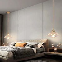 Lampes suspendues modernes en verre avec cadre en fer nordique LED pour intérieur, couleur or, fleur, blanc chaud, couverture à 360°, économie d'énergie, garantie 2 ans