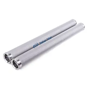 Vela de filtro de tubo de filtro de acero inoxidable 304 316 316L de malla sinterizada personalizada para aceite lubricante