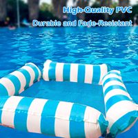 Fauteuil flottant gonflable à rayures pour piscine, idéal pour les fêtes et les vacances - 48 x 47 po