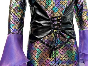 Costume da <span class=keywords><strong>Sirena</strong></span> Viola Scuro per Halloween, Abito Lungo da Donna per Cosplay, Costume da <span class=keywords><strong>Sirena</strong></span> per Feste per Adulti - Product Image 4