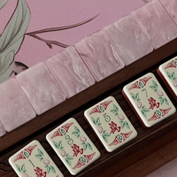 Tuiles de Mahjong Américaines en Opale Rose de Luxe, Ensemble de 160 Tuiles, Artisanat en Acrylique Premium, Collection Héritage Chinois pour les Vacances
