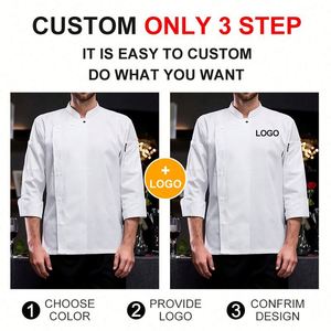 Ladies <b>Chef</b> <b>Jacket</b> <b>Black</b> <b>Chef</b> Coats Kitchen <b>Jacket</b> for Men Long Sleeve <b>Chef</b> Uniform - Product Image 3