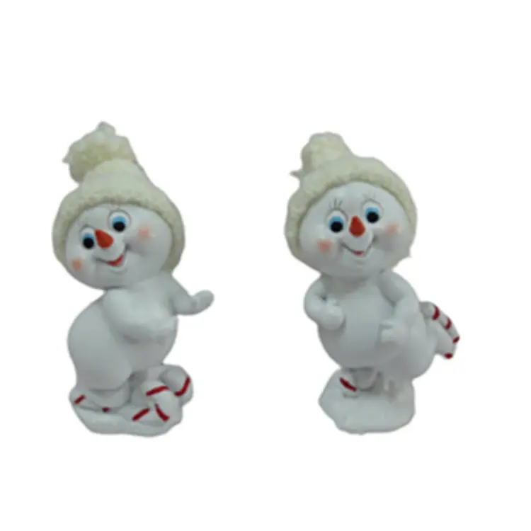 Custom White Cute Gift Snowman Christmas Decoration Ornaments Home Decor Resin Craft For Holiday