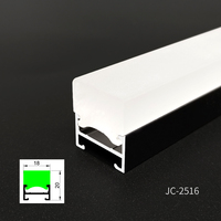 En gros W18 * h20mm Aluminium LED Profil Silicone Diffuseur Canal Anodisé Surface T5 Temper pour Salle De Bains Miroir Cabinet Lumières