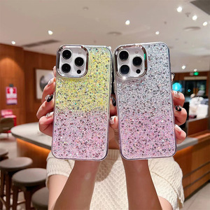 Funda de Teléfono Móvil de Moda para <span class=keywords><strong>Mujer</strong></span>, con Purpurina y Lentejuelas de Colores, a Prueba de Golpes, de Gel TPU, para 16 17 Pro Max - Product Image 3