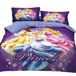 3D Del Fumetto della principessa stampato super soft <span class=keywords><strong>letto</strong></span> gruppo di fogli e <span class=keywords><strong>copripiumini</strong></span> - Product Image 1