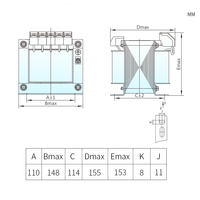 Transformateur de contrôle 500VA 380V 220V vers 24V 12V 36V 110V, transformateur d'alimentation isolé pour les circuits de contrôle industriel et d'éclairage