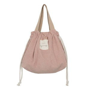 <b>Canvas</b> Picnic Tote Eco Cotton Cloth Small Handbag Dinner Container Food Storage <b>Box</b> Drawstring Corduroy Lunch Cooler Bags - Product Image 6