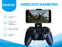 Manette de jeu sans fil QEOME à vibrations élevées, joystick USB et contrôleur de jeu pour PC/Switch/PS3/Android/iOS
