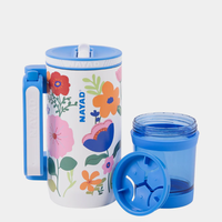 Tasses à vide à double paroi sans BPA avec logo personnalisé tasses à flacon imprimées gobelet de 40oz avec poignée de boîte à collation