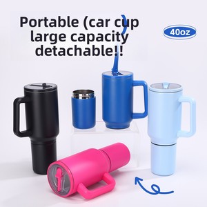 <span class=keywords><strong>Bouteille</strong></span> isotherme double paroi en acier inoxydable de 40 oz pour vin, bière, <span class=keywords><strong>jus</strong></span>, grande capacité, gourde de voyage portable pour voiture - Product Image 2