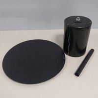 Table basse ronde moderne en acier inoxydable noir, table d'appoint de salon, table d'angle – Vente chaude directe usine