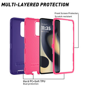 <span class=keywords><strong>เคส</strong></span>โทรศัพท์มือถือแบบสามในหนึ่งเดียว หลากสี ทนต่อแรง<span class=keywords><strong>กระแทก</strong></span> ผลิตจาก TPU และ PC สำหรับ Motorola Edge 2024 พร้อมคลิปหนีบเข็มขัด - Product Image 5