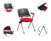 Meubles de classe personnalisables, chaise de classe avec tablette d'écriture, chaise d'étude idéale pour les cours de formation, salle de réunion