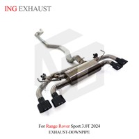 Catback de soupape de système d'échappement en acier inoxydable ING pour Range Rover Sport 3.0T 2024 avec pièces de tuyau de tournage automatique de haute qualité