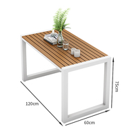 Ensemble de chaises de table d'extérieur en métal au design moderne avec coussin imperméable et cadre en fer durable pour balcon et terrasse