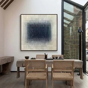 Peinture à l'huile acrylique texturée abstraite minimaliste originale, peinte à la main, sur toile, art mural esthétique encadré - Product Image 1