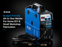Nouvelle soudeuse onduleur portable Rolwal Synergic 4-en-1 DC MIG Flux-cored Lift TIG MMA 160A avec technologie IGBT et cycle de service de 1 an