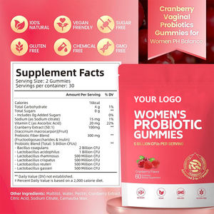 Gomitas Probióticas Femeninas con Sabor a Arándano <span class=keywords><strong>para</strong></span> la Salud Vaginal, Equilibrio del pH, Apoyo Digestivo e Inmunológico, Suplementos <span class=keywords><strong>para</strong></span> Mujeres - Product Image 3