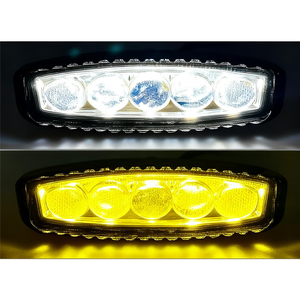 Lampe de travail <span class=keywords><strong>LED</strong></span> bicolore blanc-jaune 12-24V pour voiture, SUV, VTT, camion, moto tout-terrain, phare de conduite DRL à lentille 4D - Product Image 6
