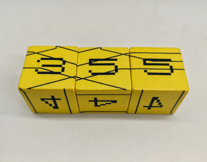 Cubi Geometrici in Legno Fai-da-Te, Gioco da Tavolo con Lettere, Puzzle Modulare, Dadi Pixel Art, Accessori per Manipolazioni Matematiche - Product Image 2