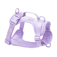 Harnais pour animaux de compagnie en fibre de silicone et polyester, respirant, doux, avec couche d'air réglable, couleur personnalisée par le fabricant, fermeture à boucle