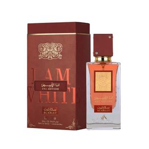 Scarlet <span class=keywords><strong>Ana</strong></span> Abyedh Eau de Parfum Authentique Originale Arabe 100ml Emballage Luxe Motif Or Bourgogne Parfum Oriental - Product Image 2