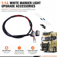 Luces LED de posición laterales a escala 1/14 para camión RC, piezas de mejora para la cabina de tractor Tamiya