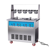 Machine à friandises commerciale Mini machine à frire pour crème glacée au yaourt Machine électrique à rouleaux pour crème glacée frite pour chariot de nourriture