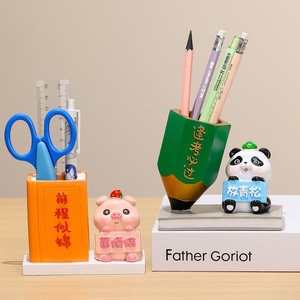 Portaplumas decorativo de resina cuadrado con impresión UV, regalo personal, decoración de escritorio, regalo de regreso a clases - Product Image 2