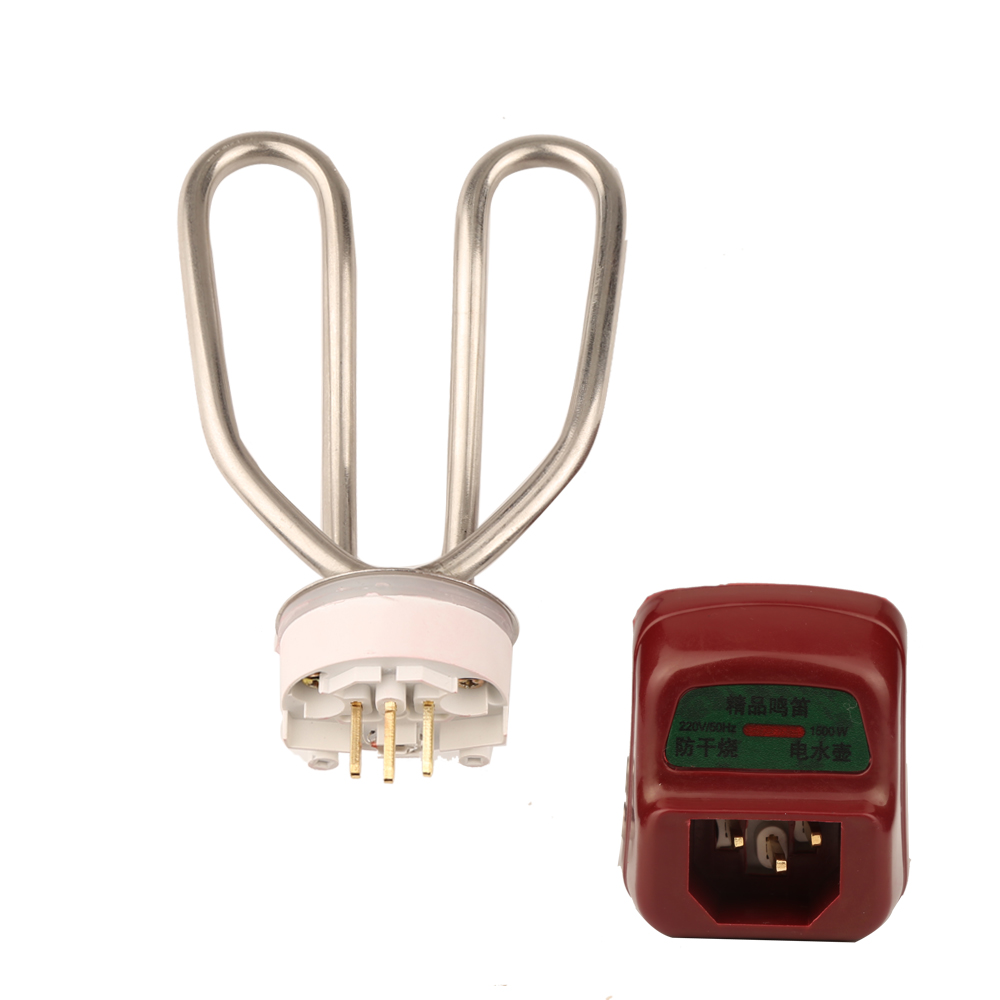 Трубка с электрическим нагревательным элементом и 2 отверстиями для контроля температуры, детали для электрического водонагревателя из нержавеющей стали, 105 мм * 85 мм, 220 В, 1500 Вт