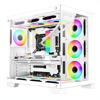 Guangdong Wankang ATX Casing Vertikal Mid-tower Baja Dua Sisi dengan Pemandangan Laut 420A Mendukung Pendingin Air 360 Full-side untuk Gaming