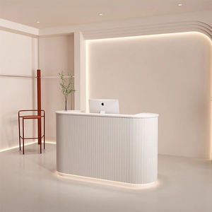 LUX Simple Design Small Clinic Cash Register Beauty Small White <b>Salon</b> <b>Reception</b> <b>Desk</b> Front <b>Desk</b> - Product Image 2