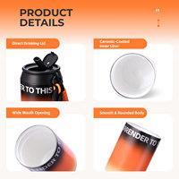 Vaso Térmico Personalizado con Degradado, 14 oz, Elegante, Ecológico, Aislado al Vacío, para Bebidas Frías, Taza de Café, Antiderrames, Portátil, de Acero Inoxidable