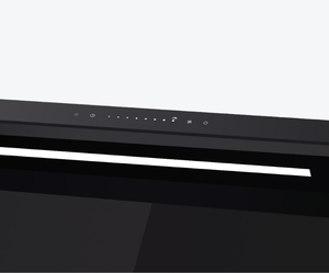 <span class=keywords><strong>Hotte</strong></span> <span class=keywords><strong>aspirante</strong></span> électrique rétractable en acier inoxydable noir et verre de 60cm pour la cuisine - Product Image 5