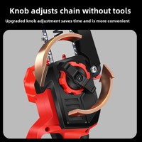 Gergaji Mesin Lithium-ion Tanpa Kabel Isi Ulang dengan Motor Brushless, Batang Pemandu 8-Inci, Untuk Penggunaan di Rumah, Mini Portabel