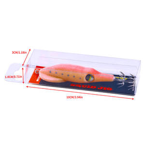 Señuelo de pesca HENGJIA de 9.5cm y 6g, de PVC flocado, para calamar, pulpo y sepias, con anzuelos de doble capa tipo <span class=keywords><strong>paraguas</strong></span>, para pesca en agua salada. - Product Image 4