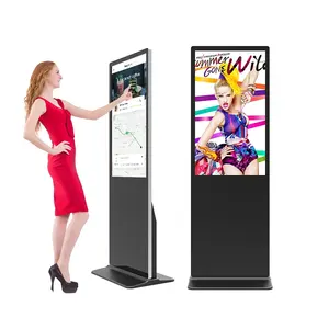 Kiosque publicitaire réseau sans fil 32 43 pouces Petit écran publicitaire numérique autoportant