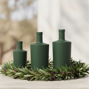 Botella de Ginebra de Vidrio Verde Mate de 100 ml, 375 ml, 500 ml, Botella de Licor de Vidrio Negro para Vodka, Botella de Vino de Vidrio de 750 ml, Botella de Aceite de Oliva de Vidrio - Product Image 1