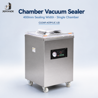 Machine d'emballage sous vide de qualité alimentaire DZ-400, corps en acier inoxydable 201, pompe à vis rotative, cycle rapide, machine industrielle de scellage de sacs