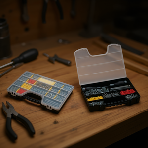 Boîte à outils Ttake Cassette Multi Store à 16 compartiments, noire, 39,5x30,5x6 cm - Product Image 3