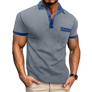 Nuova maglietta europea e americana con colletto a maniche corte da uomo, <span class=keywords><strong>Polo</strong></span> da uomo per il commercio estero e transfrontaliero - Product Image 6