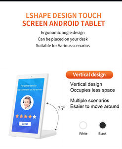 Pantalla táctil capacitiva en forma <span class=keywords><strong>de</strong></span> L <span class=keywords><strong>de</strong></span> 10 pulgadas Evaluador <span class=keywords><strong>de</strong></span> comentarios del <span class=keywords><strong>cliente</strong></span> Restaurante Banco Pedido RJ45 NFC POS Tablet Android <span class=keywords><strong>de</strong></span> escritorio - Product Image 3