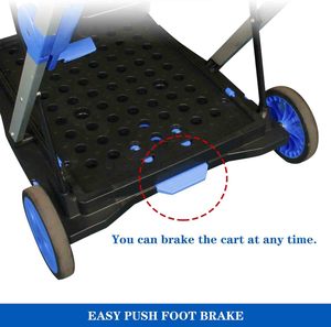 Shopping <strong>Cart</strong> with 2 Storage Crates <strong>Multi</strong> Use Two Tier Collapsible <strong>Cart</strong> with 360&deg; Rolling Swivel Wheels Heavy Duty <strong>Utility</strong> <strong>Cart</strong> - Product Image 4