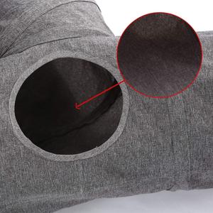 Kangdaer Eco-Friendly Rubber Cat Tunnel 3-Way Collapsible 47-Inch Plush <b>Ball</b> Toy Large Indoor Cat Play Tunnel - Product Image 6