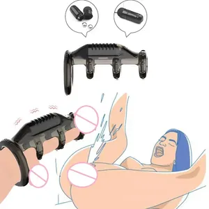 Tinh Ranh cương cứng trì hoãn xuất tinh sớm lâu dài khiêu dâm Cock tay áo enlarger rung cho nam giới massage Đồ chơi tình dục