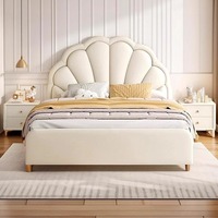 Meubles de maison modernes en bois massif, lits simples et doubles pour garçons et filles, chambre à coucher, 1m5, 1m2, lit princesse à pétales
