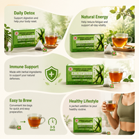 Tisane Végétalienne ODM OEM California Dieters' Visible Support 18 Jours Sans Caféine Extra Forte en Sachets pour Hommes Adultes